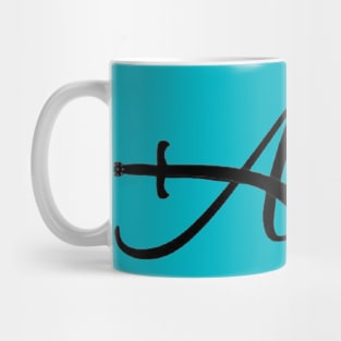 Andromeda Black Scimitar Logo Mug